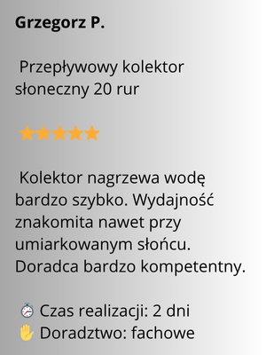 przepływowy kolektor 20 rur opinia o wydajności i doradztwie