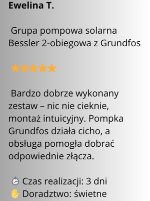 grupa pompowa solarna Bessler 2-obiegowa z Grundfos opinia o montażu