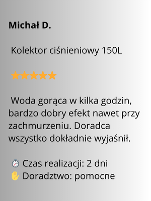 kolektor ciśnieniowy 150l opinia o nagrzewaniu i doradcy