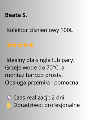 kolektor ciśnieniowy 100l opinia o łatwym montażu i skuteczności