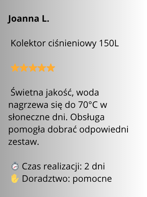 kolektor ciśnieniowy 150l opinia o nagrzewaniu wody i doradztwie