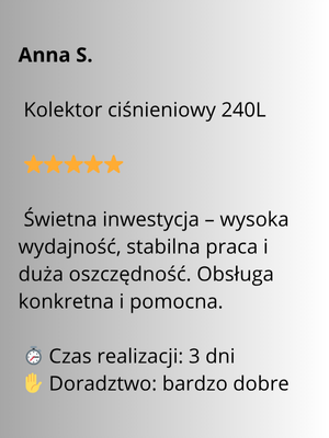 kolektor ciśnieniowy 240l opinia o wydajności i oszczędności